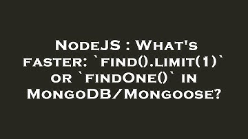 NodeJS : What
