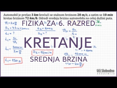 Srednja brzina - Zadatak 6 | Fizika za 6. razred