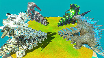 What If Growing Godzilla 2014 VS SUPER GODZILLA VS KIRYU VS Mechagodzila 2021 Size Comparison - ARBS