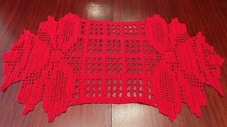 Crochet Christmas Bell Runner