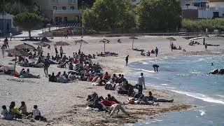 LIVE: Migrants, security forces gather at Ceuta beach in Spain