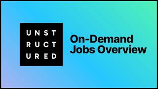 On Demand Jobs Overview