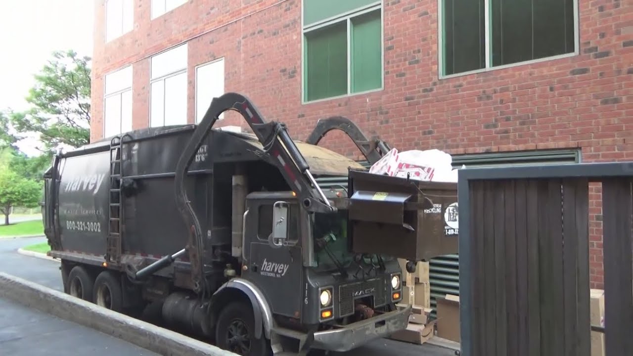 E.L. Harvey & Sons 116 Mack MR New Way Mammoth front loader YouTube