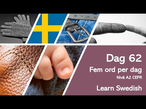 Learn Swedish - Day 62 - Five words a day - A2 CEFR