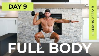 Day 9: 30 Min Full Body ONE DUMBBELL WORKOUT at Home | Supersets] // 6WS3