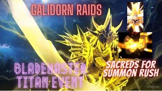 Raid Shadow Legends - Galidorn F2P - Pulling 15 Sacred Shards in the Blademaster Titan Summon Rush