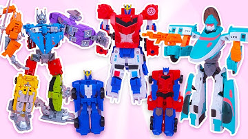 Satisfying Unboxing – Transforming Robot Toy Collection: Train, Tank, Helicopter & Car Bots | ASMR