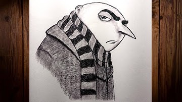 How To Draw Gru | Minions Sketch Tutorial || Step by Step ||