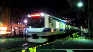 2012/10/11 常磐線E531系 北千住駅付近の踏切を通過