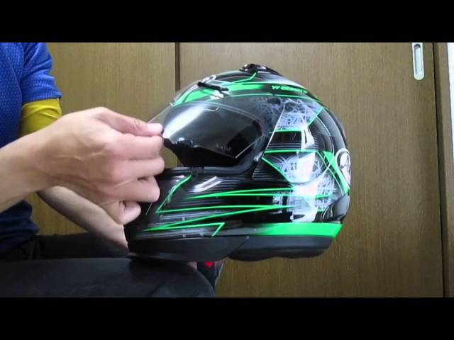 Araiヘルメットのシールド交換 - YouTube