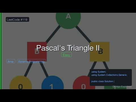 Pascal's Triangle II LeetCode 119 Explained | Optimal O(rowIndex) Space