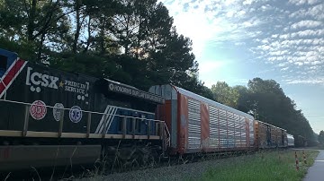 CSX Q580-18 heading out of Irmo, SC w/ Spirit of Law Enforcement unit trailing 3rd