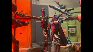 Star Wars Stop Motion - Bounty Hunter Shootout | The Vintage Collection | The Mandalorian Stopmotion