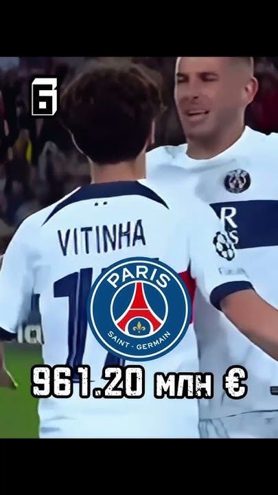Топ-10 клубов по трансферной стоимость футболистов 🤯 #футбол #football ...