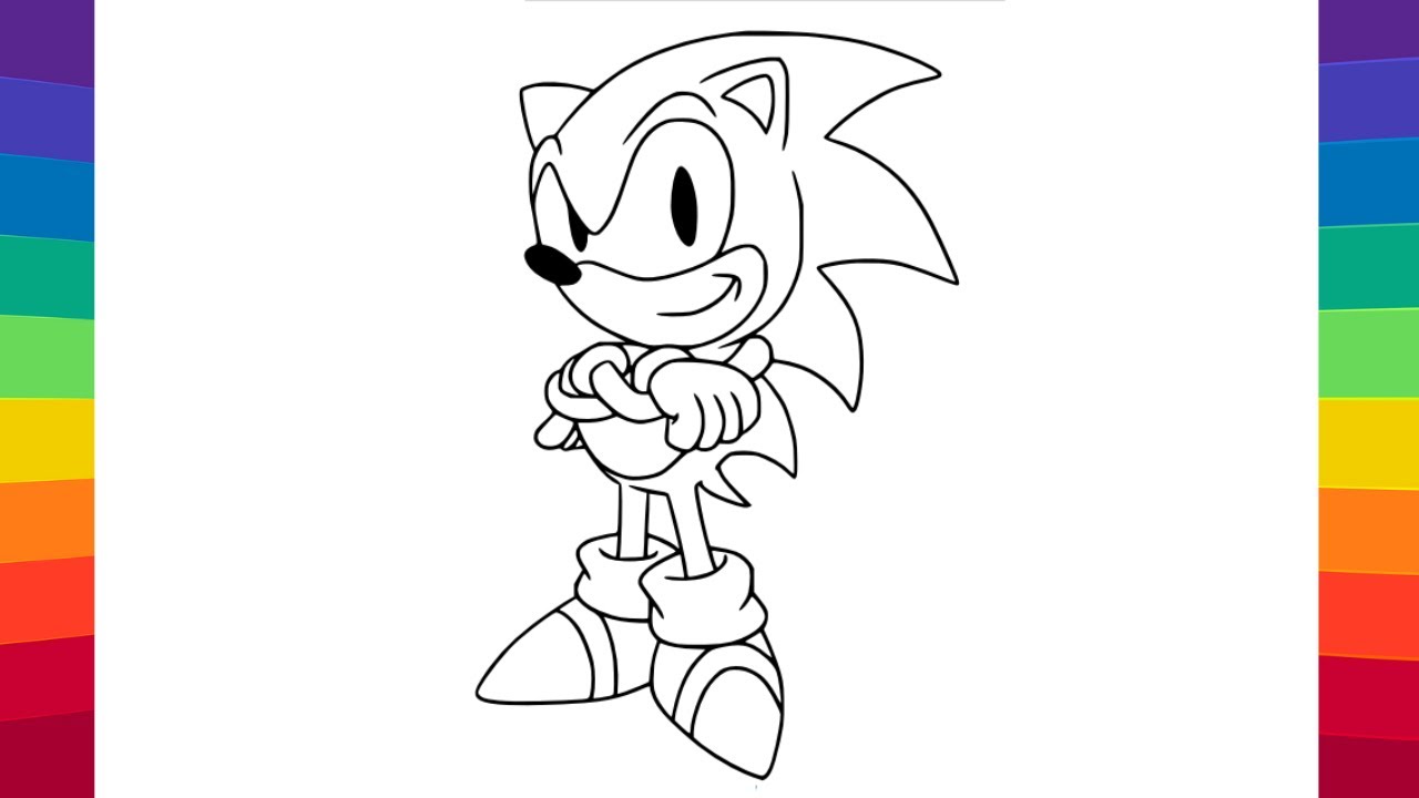 Sonic para Colorir 11  Cartoon coloring pages, Hedgehog colors