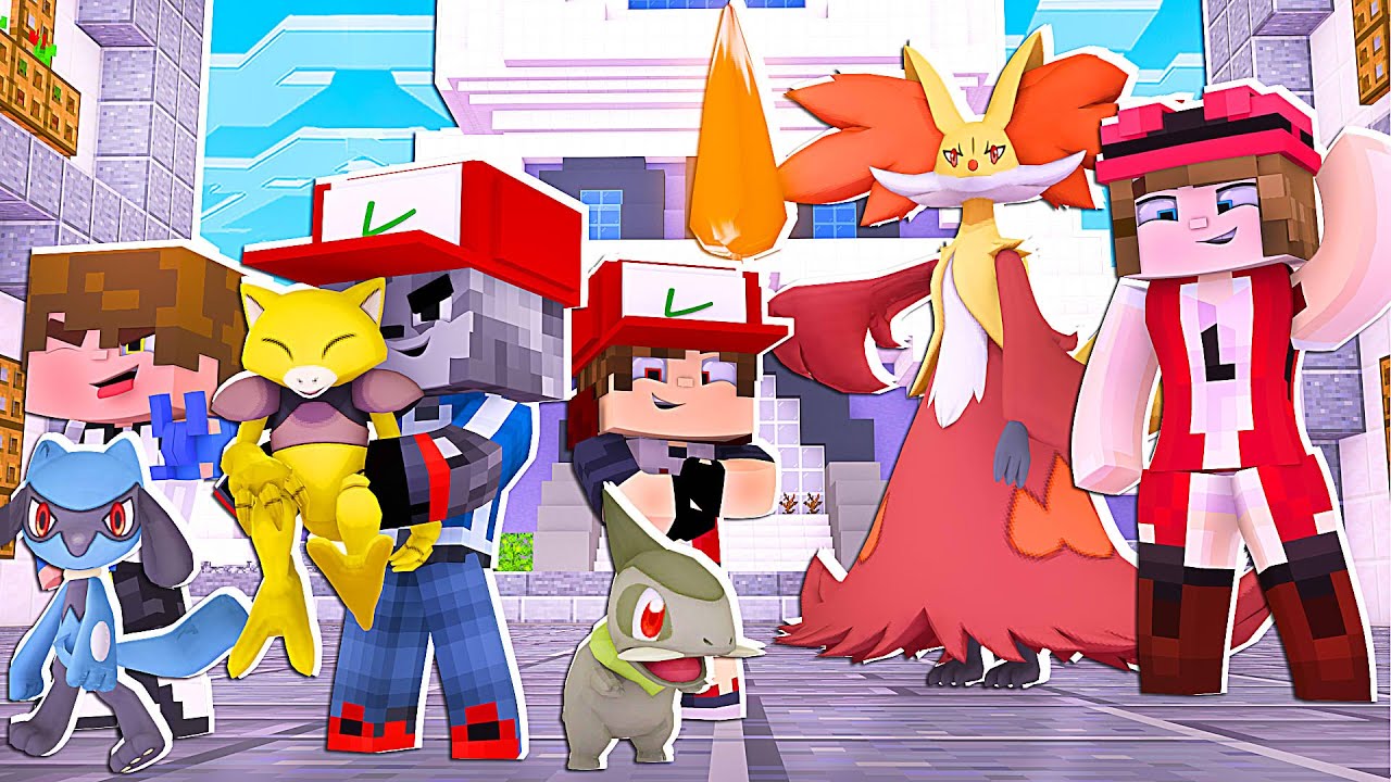 Minecraft : Pokemon X Y - GANHAMOS NOVOS POKEMON INICIAL COM MEGA