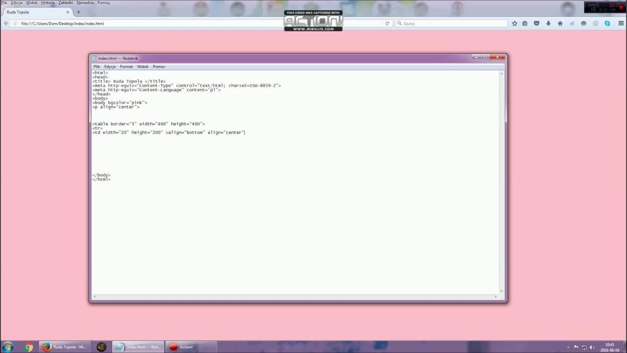 Jak Zrobić Tabele W Html Notatnik jak wstawić tabelę na stronę HTML w notatniku? - YouTube