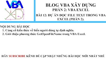 VBA Excel_Bài 12_Dự án đọc file text trong VBA Excel_Phần 2