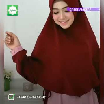 Maxi Ameera Dress Baju Muslim Wanita Gamis Model Kekinian Terbaru