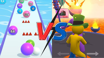 Ball Run 2048 Vs Giant Rush All Levels Gameplay Android iOS Walkthrough 3DG50