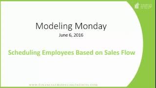 Scheduling Employees Based on Sales Flow - Financial Modeling in Excel