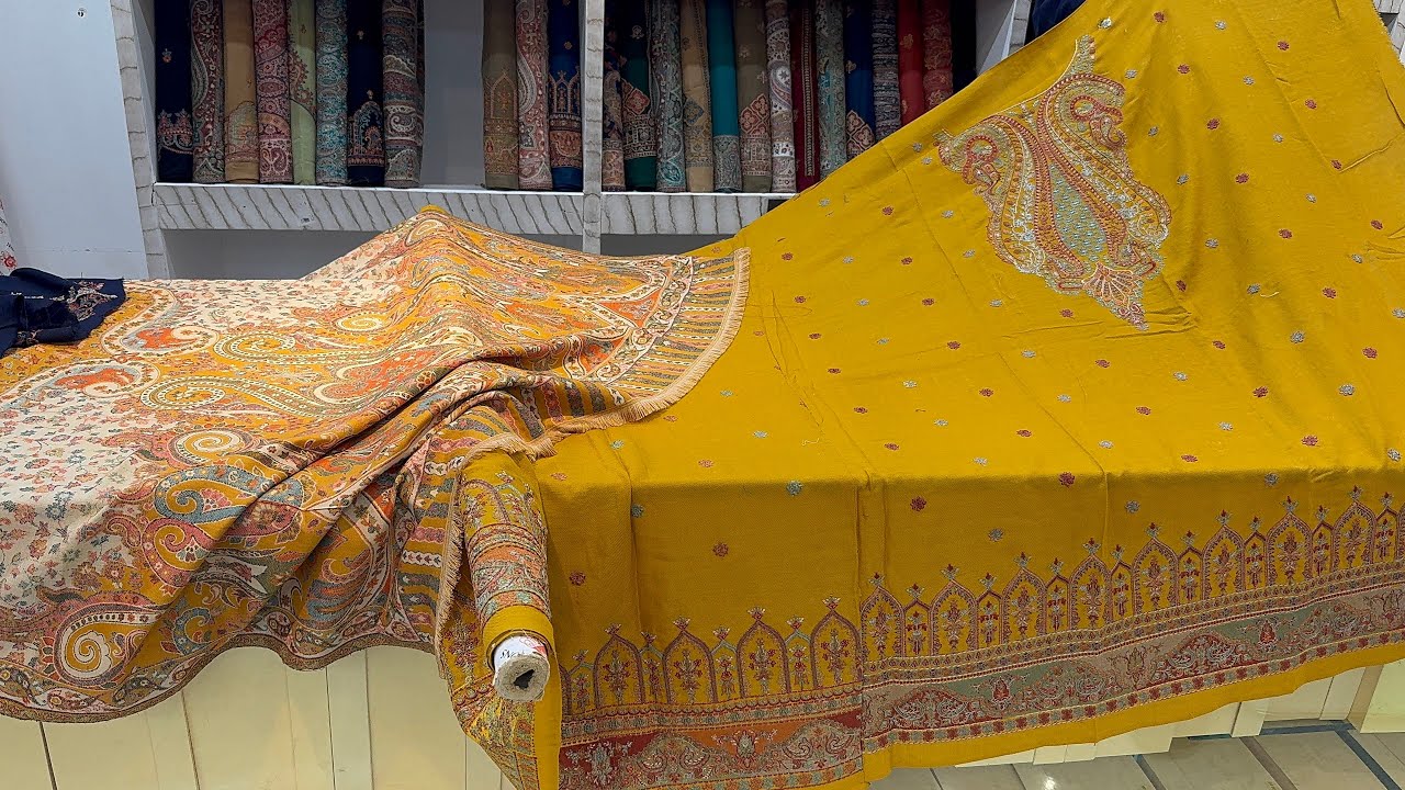 Kalmkar Embroided Patch work Kashmiri suits | Kani Suits | wool Suits | Pure Pashmina Embroided Suit