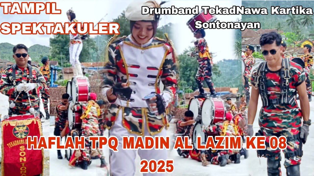 Drumband Tekad Nawa Kartika Sontonayan Memeriahkan Haflah Tpq Madin Al Lazim ke 08-Karangtengah 2025