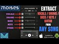 Extract vocal  instrument stems from any song  moises app apple  android