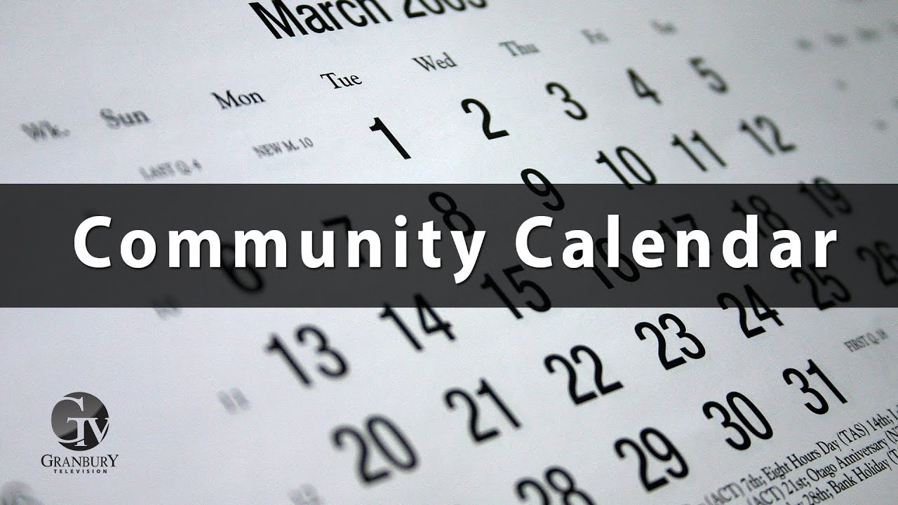 Community Calendar Week of September 30, 2013