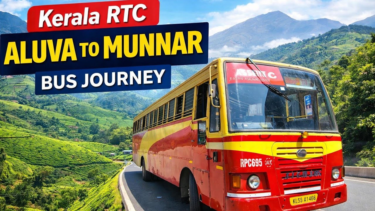 Kerala RTC Fast Passenger Aluva to Munnar | Scenic Hill Route Journey | Tea plantations| KSRTC bus