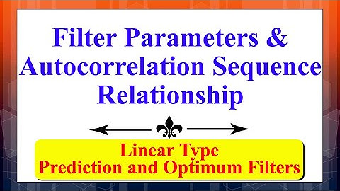 Relationship: Filter Parameters & Autocorrelation Sequence | Prediction & Optimum Filters (Linear) |