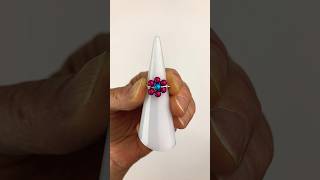 Beaded Wire Daisy Ring Tutorial #ringmaking #flowerring #diyrings