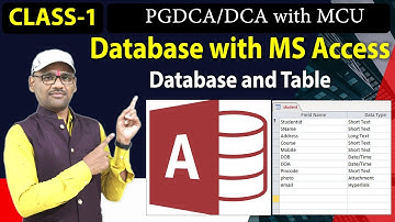 Class- 1- Database Using MS Access | What is Database  | Database and Table in Access