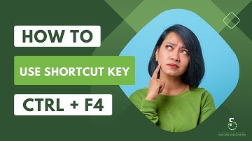 shortcut key ctrl + F4 to close the excel workbook