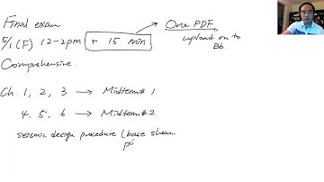[EGR 452] Week 16 Video 1 (Review for final)