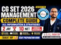 CG SET Management 2026: Complete Information & Strategy | पहली बार में Selection पक्का! 🎯