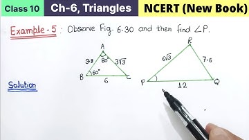 Class 10th Chapter 6 Triangles Example 5 Maths New NCERT CBSE Syllabus Observe fig and find angle p