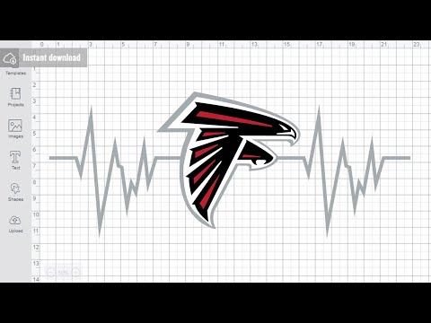 Atlanta Falcons Heartbeat SVG Free Cutting Files for Cricut Silhouette