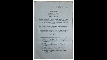 BBMKU ENGLISH MAJOR PAPER-4 SEM-3 QUESTION PAPER FYUGP 2022-26