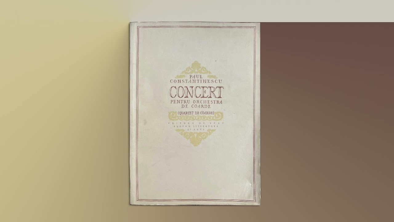 Dan Grigore - PAUL CONSTANTINESCU - Concert pentru pian si orchestra - Conductor Mihai Brediceanu