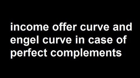 Income offer curve and engel curve in case of perfect complements