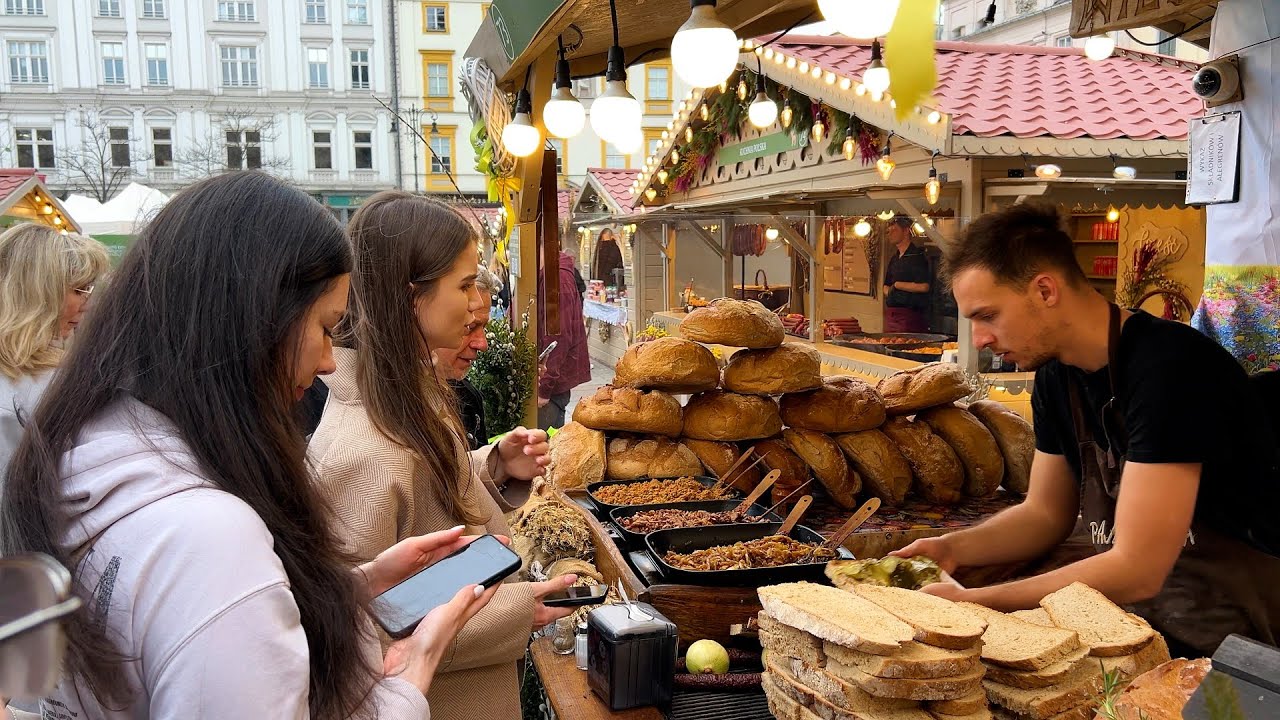 Easter Market in Krakow, Poland. Food, Vibes and Polish Traditions! Polish Street Food!!