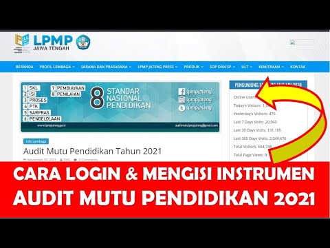 CARA LOGIN DAN MENGISI INSTRUMEN AUDIT MUTU PENDIDIKAN 8 SNP TAHUN 2021