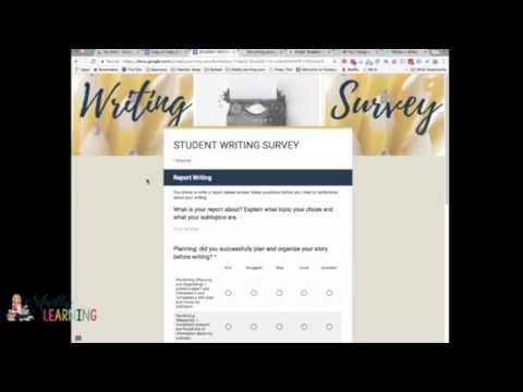 Digital Student Self Evaluation Writing Survey Preview