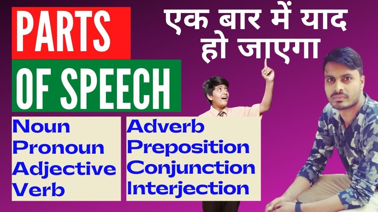 Parts of Speech | Parts of Speech in Hindi with examples | Noun ...