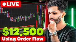LIVE TRADING  How I made $12,500 trading using OrderFlow  Umar Ashraf