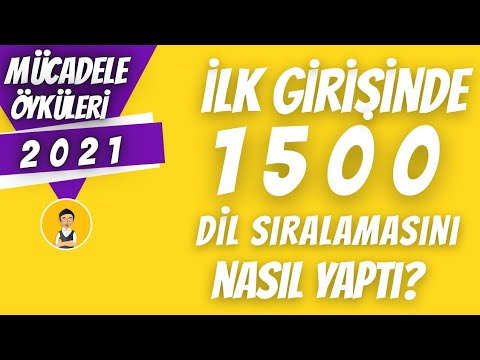 İlk Girişinde 1500 Dil Sıralamasını Nasıl Yaptı? #YKS #YDT #MücadeleÖyküleri2021 -9