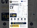 Europass CV Format 2026 | ATS Friendly Resume | Get Hired in Europe | Only ₹1999 #cvonline #cv #job