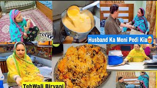 Husband Ki Khidmat Meni Pedi Aur Dil Se Bani Hui Teh Wali Biryani Cooking With Shabana