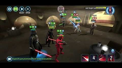 SLKR with Vader vs Rey with JKL |SWGOH - Arena